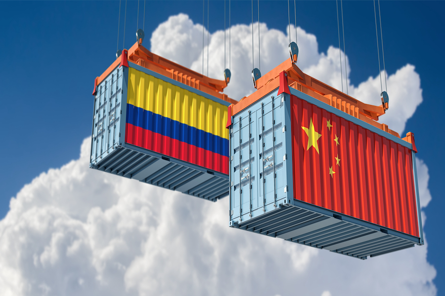Comercio entre Colombia y China durante el 2021